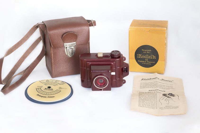 Kodak Deko Pionier set, with case, box, instruction leaflet and exposure disk